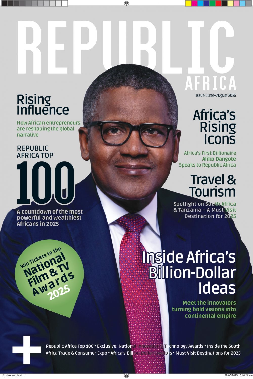 Republic Africa - Aliko Dangote  - June- Aug 2025 Frontcover